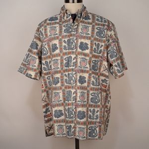 REYN SPOONER Independence Day XXL Short Sleeve Button Up Shirt RARE